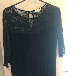 Black dress with lace